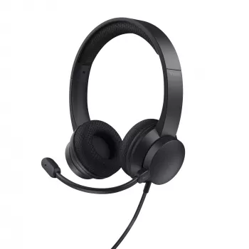 Trust HS-260 Headset kabelgebunden Nackenbügel Büro/Callcenter USB Typ-A Schwarz