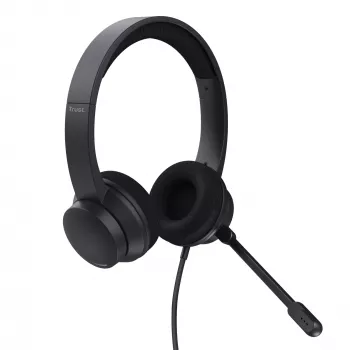 Trust HS-260 Headset kabelgebunden Nackenbügel Büro/Callcenter USB Typ-A Schwarz