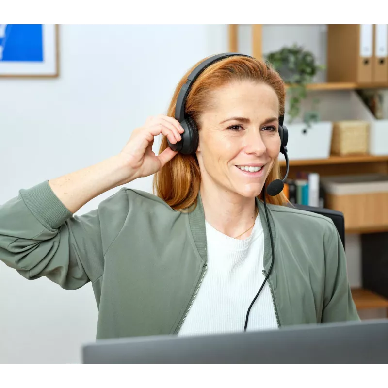 Trust HS-260 Headset kabelgebunden Nackenbügel Büro/Callcenter USB Typ-A Schwarz