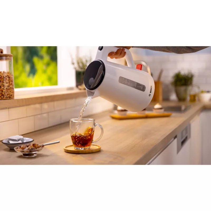 Bosch TWK1M121 elektrischer Wasserkocher 1,7 l 2400 W Weiß