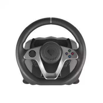 GENESIS Seaborg 400 Schwarz, Silver USB Lenkrad + Pedale Nintendo Switch, PC, PlayStation 4, Playstation 3, Xbox 360, Xbox One, Xbox One S, Xbox One X