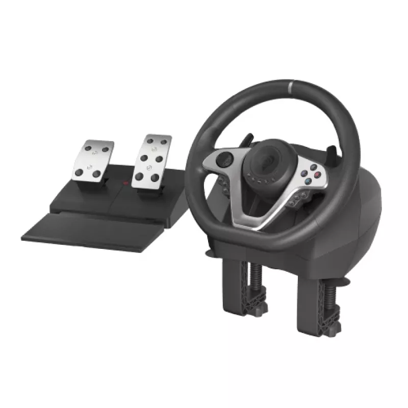 GENESIS Seaborg 400 Schwarz, Silver USB Lenkrad + Pedale Nintendo Switch, PC, PlayStation 4, Playstation 3, Xbox 360, Xbox One, Xbox One S, Xbox One X