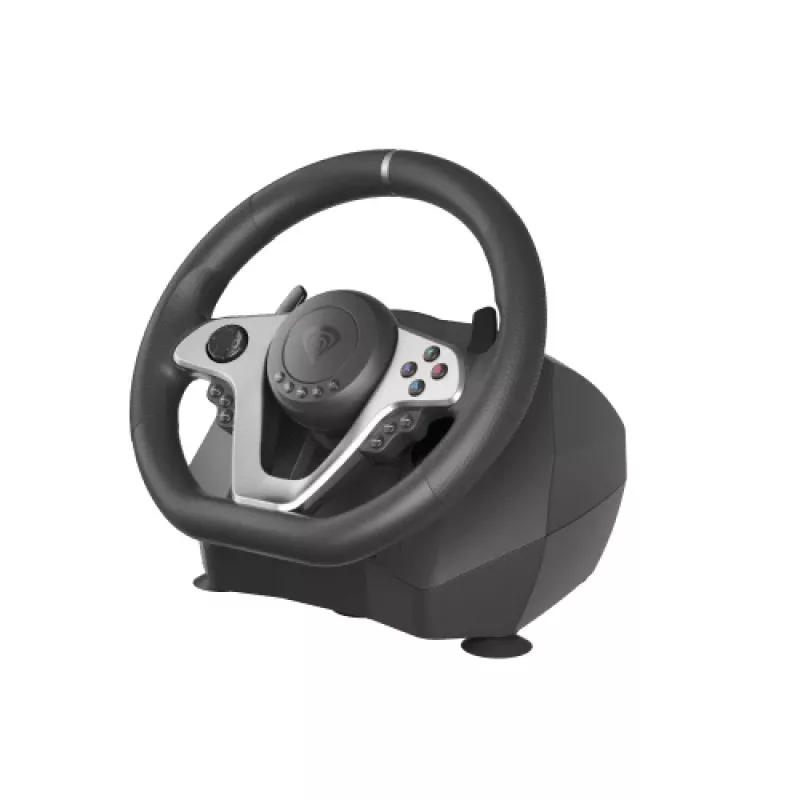 GENESIS Seaborg 400 Schwarz, Silver USB Lenkrad + Pedale Nintendo Switch, PC, PlayStation 4, Playstation 3, Xbox 360, Xbox One, Xbox One S, Xbox One X