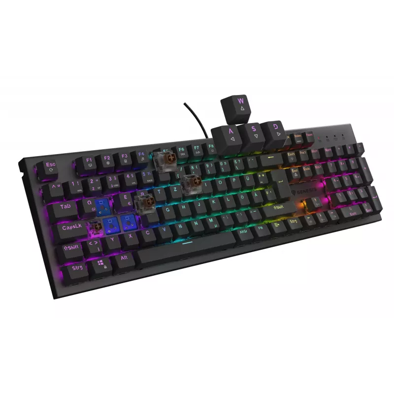 GENESIS Thor 303 Gaming-Tastatur USB QWERTZ Deutsch Schwarz Mechanisch RGB