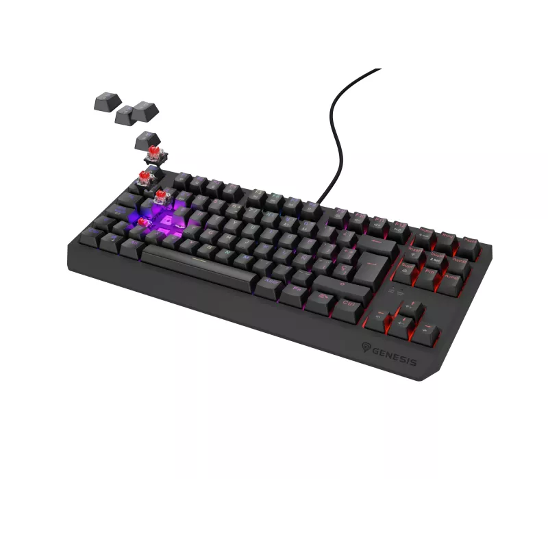 GENESIS Thor 230 TKL Tastatur Gaming USB QWERTY Spanisch Schwarz