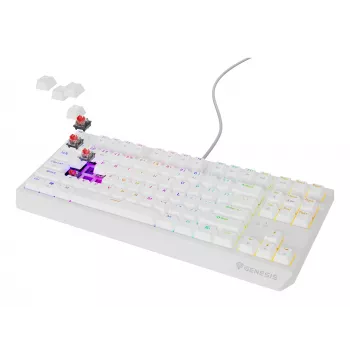 GENESIS Thor 230 TKL Tastatur Gaming USB QWERTY US-Englisch Weiß