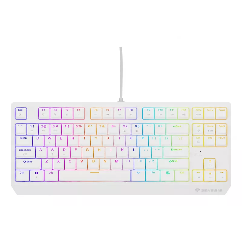 GENESIS Thor 230 TKL Tastatur Gaming USB QWERTY US-Englisch Weiß