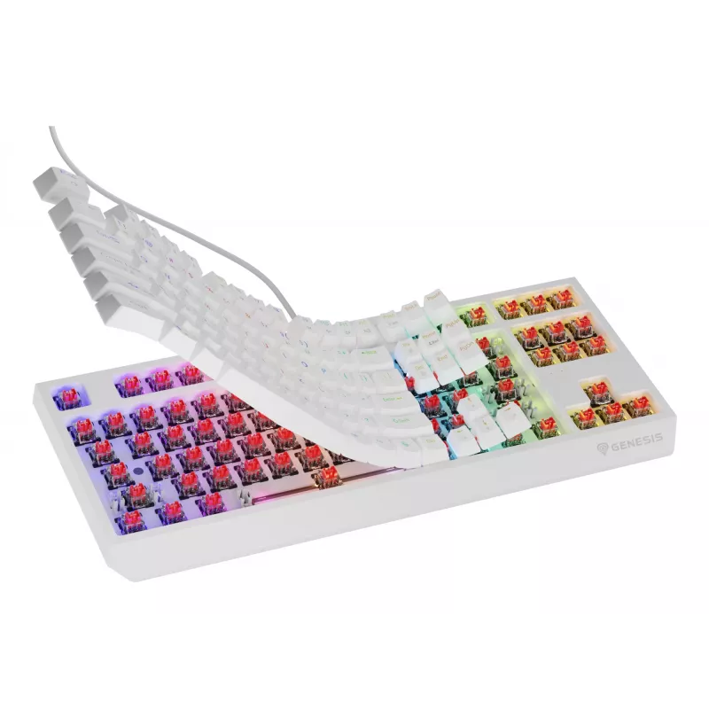 GENESIS Thor 230 TKL Tastatur Gaming USB QWERTY US-Englisch Weiß