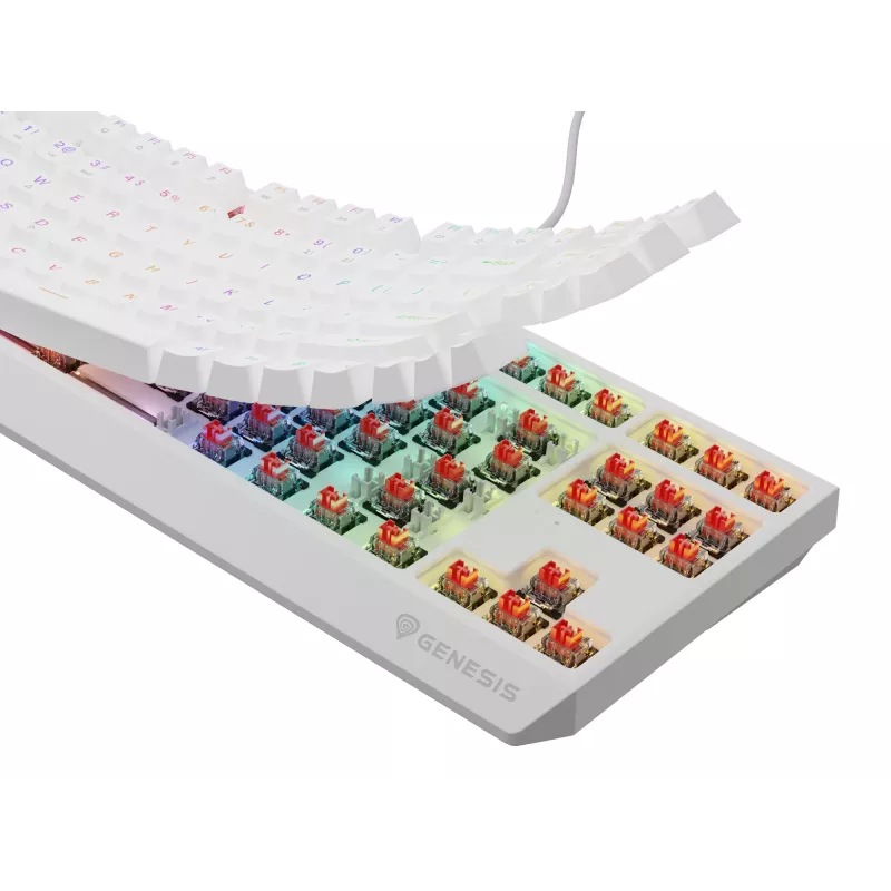 GENESIS Thor 230 TKL Tastatur Gaming USB QWERTY US-Englisch Weiß