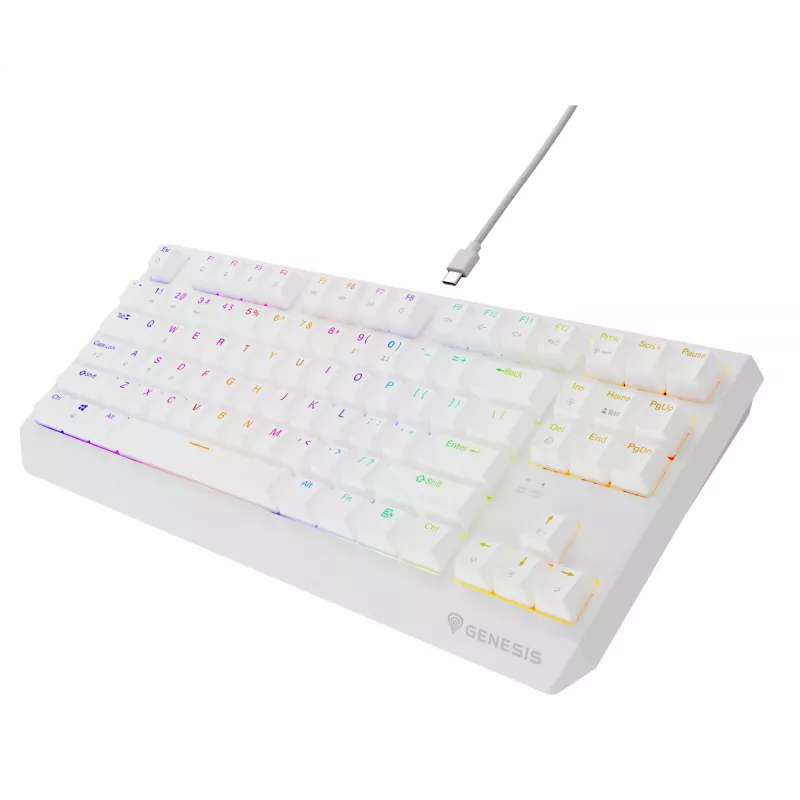GENESIS Thor 230 TKL Tastatur Gaming USB QWERTY US-Englisch Weiß