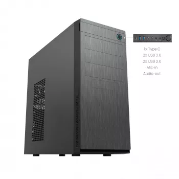 Chieftec HC-10B-OP Computergehäuse Mini Tower Schwarz