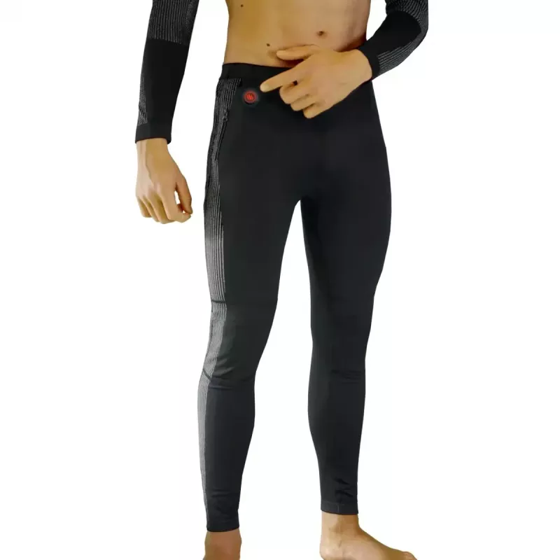 Körperschutzhülle Glovii GXBL zum Skifahren und Snowboarden, unisex, L, schwarz, atmungsaktiv, Akku wiederaufladbar