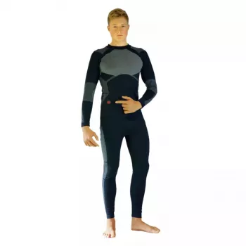 Körperschutzhülle Glovii GXBL zum Skifahren und Snowboarden, unisex, L, schwarz, atmungsaktiv, Akku wiederaufladbar
