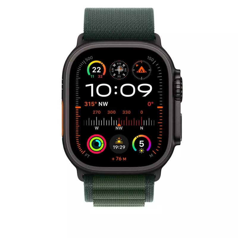 Band Apple 49mm Dark Grün Alpine Loop Small Schwarz Titanium Finish