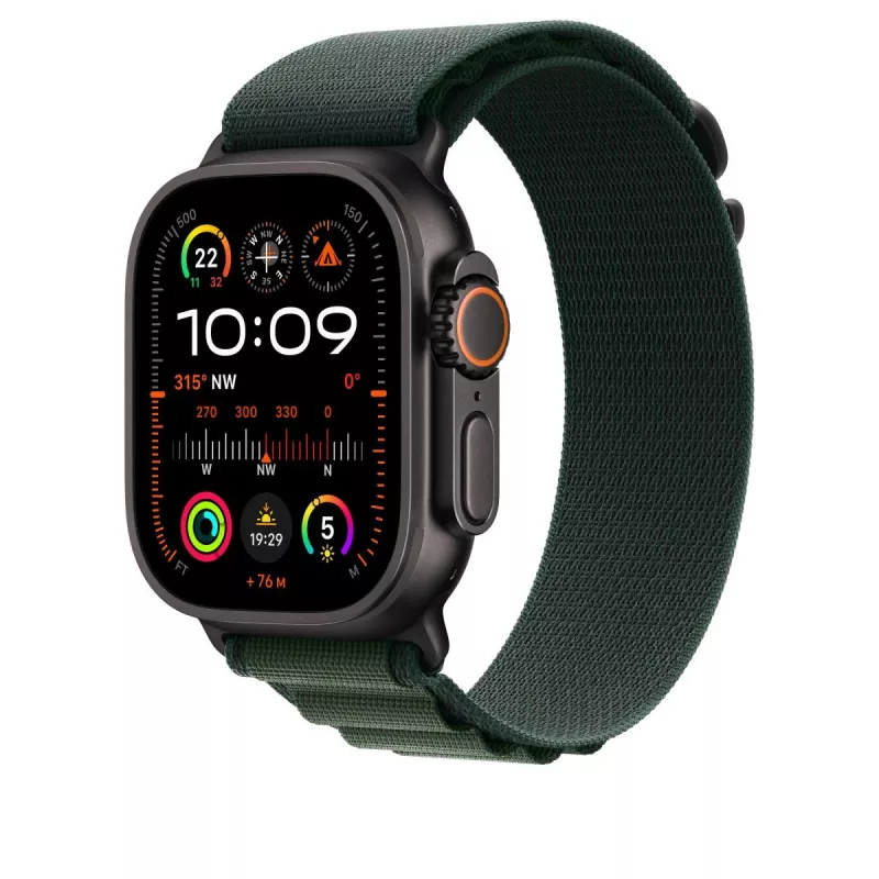 Band Apple 49mm Dark Grün Alpine Loop Small Schwarz Titanium Finish