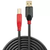 Lindy 15 m USB 2.0 Typ A auf B Aktives Kabel, 15 m, USB A, USB B, USB 2.0, Stecker/Stecker, Schwarz, Rot