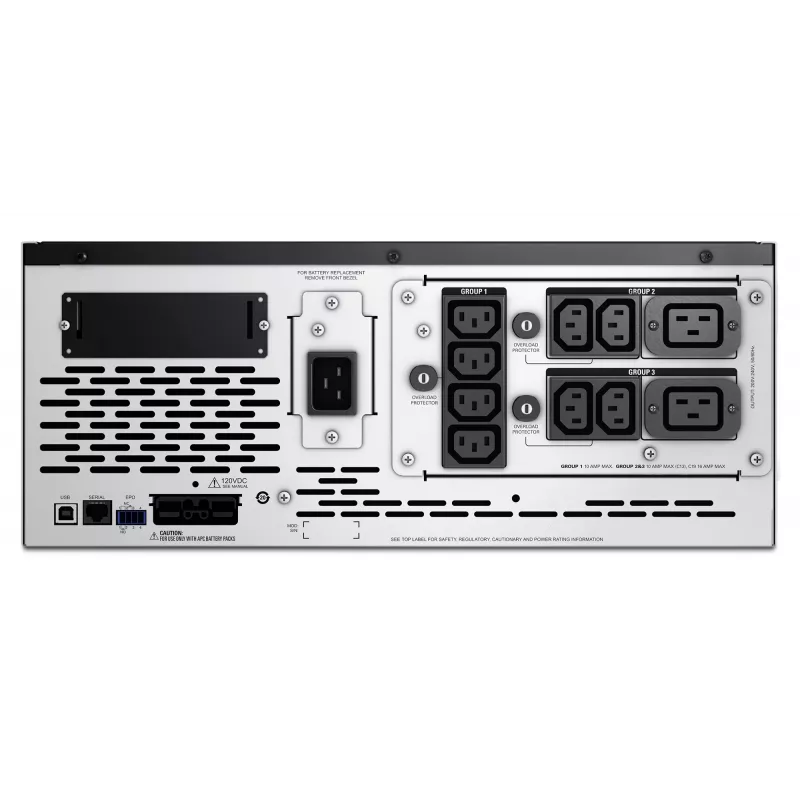 APC Smart-UPS X SMX2200HV - 2200VA, 8x C13 + 2x C19 Ausgang, USB, erweiterbare Laufzeit, kurze Bautiefe