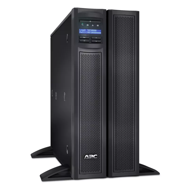 APC Smart-UPS X SMX2200HV - 2200VA, 8x C13 + 2x C19 Ausgang, USB, erweiterbare Laufzeit, kurze Bautiefe