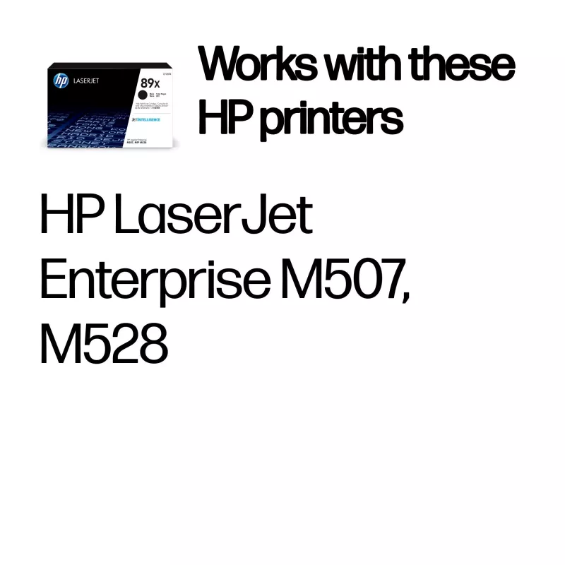 HP 89X High Yield Schwarz Original LaserJet Tonerkartusche, 10000 Seiten, Schwarz, 1 Stk.