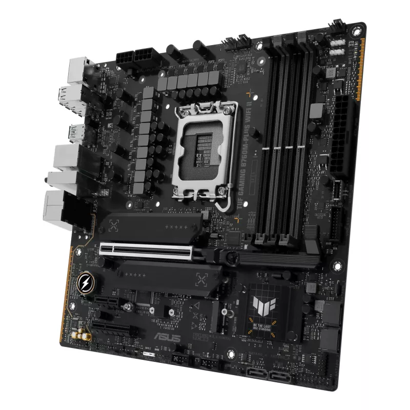 Motherboard ASUS TUF GAMING B760M-PLUS WIFI II — Intel B760, LGA 1700, micro ATX, DDR5, 4 DIMM, Wi‑Fi 6E, 2.5 Gb LAN
