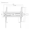 TV-Wandhalterung mit Neigefunktion GEMBIRD WM-86T-01 für 37–86-Zoll-Bildschirme, Stahl, neigbar -5° bis 10°, VESA 75x75–600x400, max. Belastung 75 kg