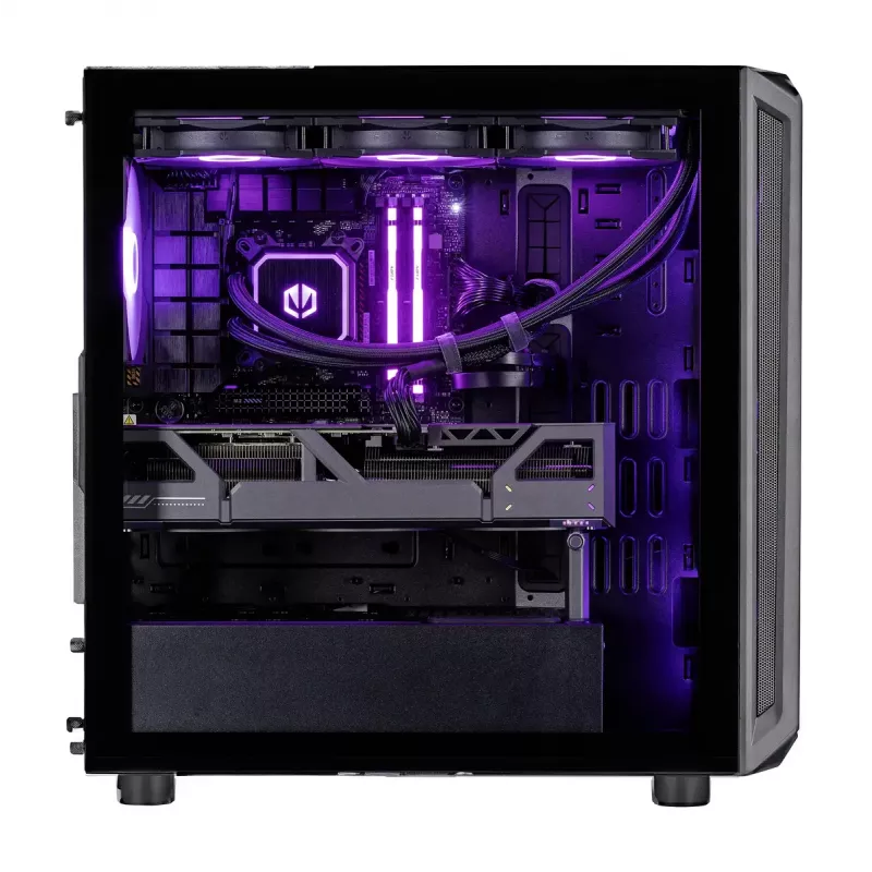 Desktop-PC ActiveJet MIDI Tower AMD Ryzen 7 9700X, 32GB DDR5 6000MHz, 1TB SSD, Radeon RX 9060 XT 16GB, Windows 11 Pro, 850W, Schwarz