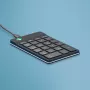 R-Go Tools Numerisches Tastenfeld R-Go Numpad Break, ergonomisches numerisches Tastenfeld mit Pausensoftware, kabelgebunden, schwarz