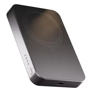 ZENS Powerbank schlank Qi2 Al 10000mAh Schwarz