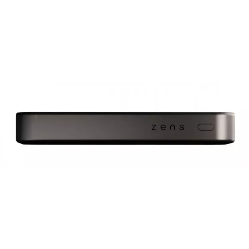 ZENS Powerbank schlank Qi2 Al 10000mAh Schwarz