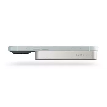 ZENS Powerbank schlank Qi2 Al 10000mah White