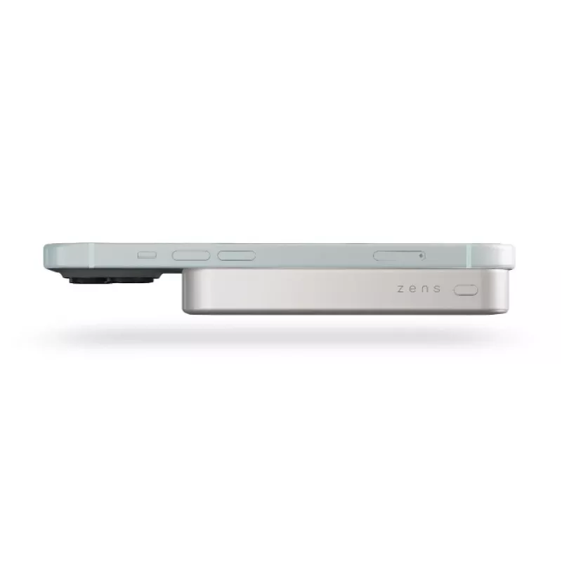 ZENS Powerbank schlank Qi2 Al 10000mah White