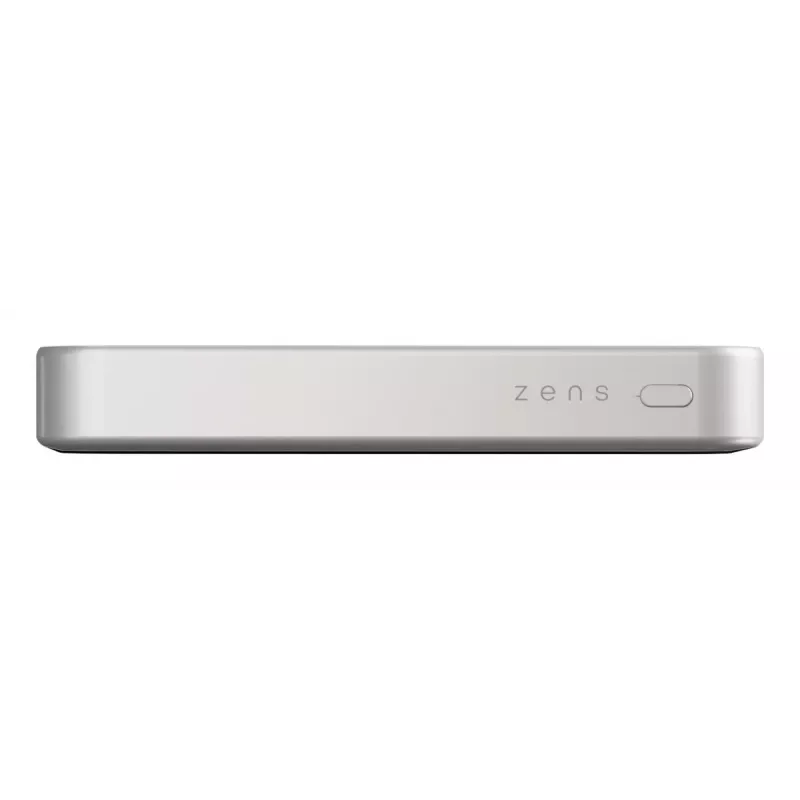 ZENS Powerbank schlank Qi2 Al 10000mah White