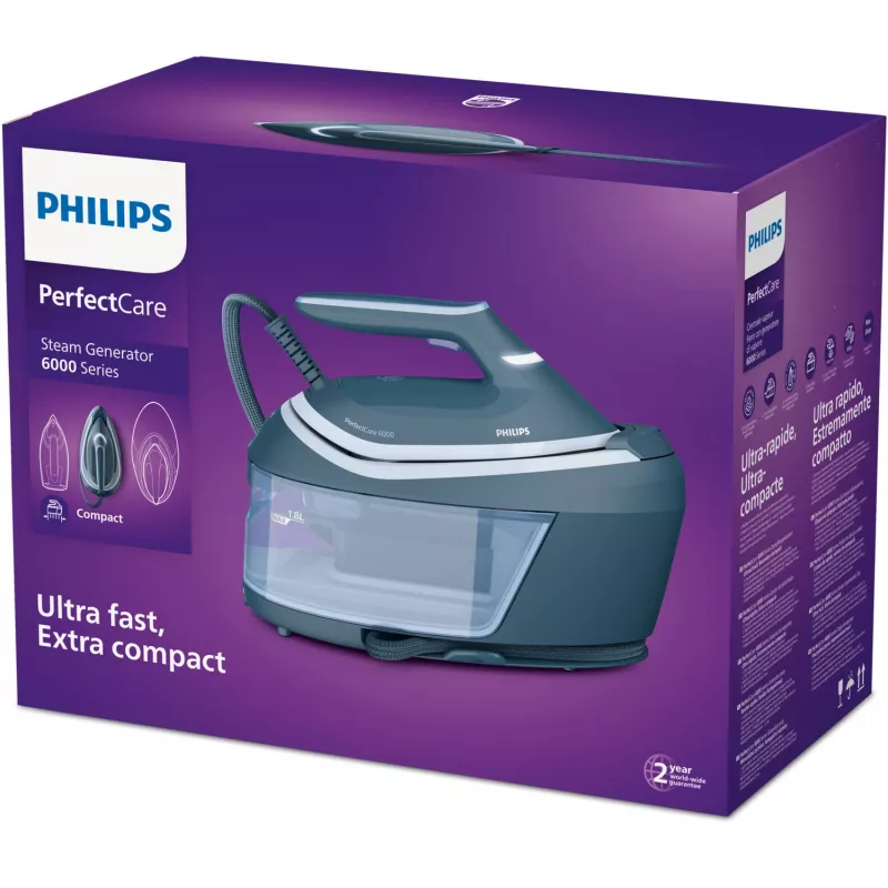 Philips 6000er Serie Dampfbügelstation PSG6042/20 2400 W 1,8 L SteamGlide Advanced Blau