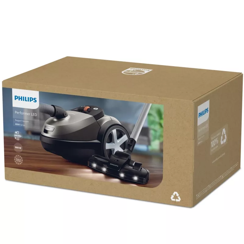 Philips 8000 series XD8152/12 Staubsauger 4 L Zylinderstaubsauger Trocken 900 W Staubbeutel
