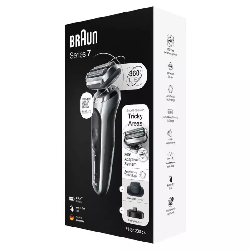 Foliierrasierer Braun Series 7 71-S4200cs Schwarz AutoSense Batterie