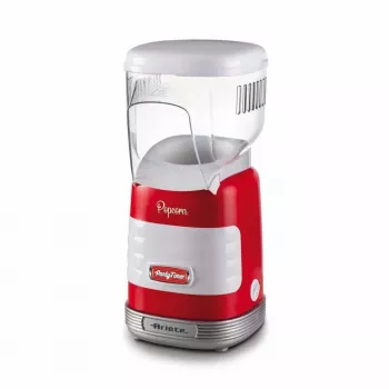 Ariete 2956, Pop Corn Party Time, Popcornmaschine, verwandelt 60 g Mais in 2 Minuten mit Heißluft in Popcorn, fettfrei, 1000 Watt, Rot