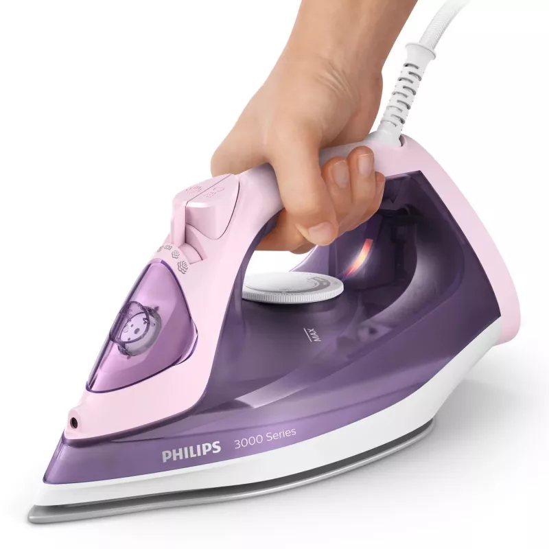 Philips 3000 Serie DST3020/30 Bügeleisen Dampfbügeleisen Keramiksohle 2200 W Pink, Lila