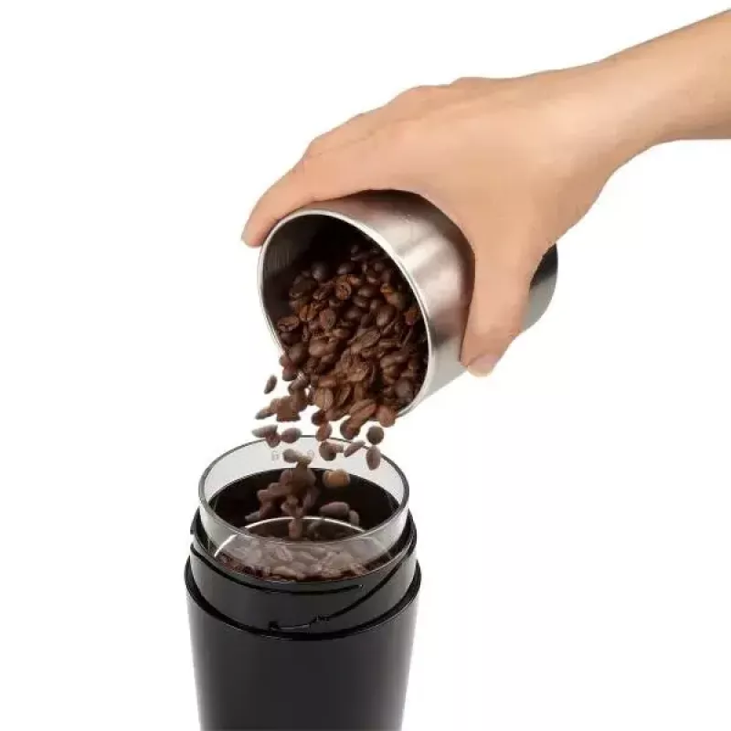 Burr coffee grinder De’Longhi KG200 — stainless steel burrs, 90 g bean hopper, 170 W, Schwarz