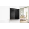 Einbau-Elektrobackofen Bosch Serie 4 HRG312BB4, 71 L, 3600 W, schwarz, Touch-Bedienung, A+
