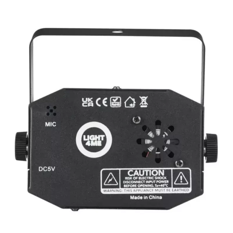 Nebelmaschine Light4Me GIG SET 1 400W LED – Nebelgenerator mit 400W LED-Beleuchtung, IP20, Set enthält Rauch- und Nebelgenerator