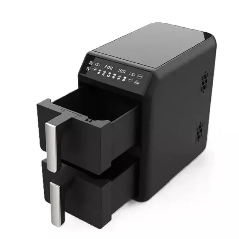 Elektrische Heißluftfritteuse Maestro MR-761, 10 L Kapazität, 2400 W, 12 Programme, 80–200 °C, Doppelkonstruktion, schwarz