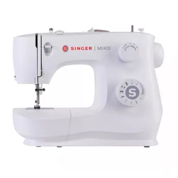Halbautomatische Nähmaschine SINGER M2405 — mechanisch, 11 Programme, 8 Stichmuster, 70W, weiß