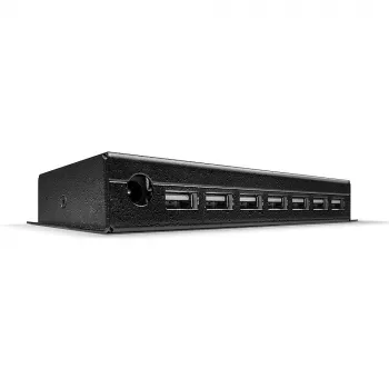 Lindy 7 Port USB 2.0 Metall-Hub, USB 2.0 Typ-B, USB 2.0, 480 Mbit/s, Schwarz, Metall, 1.8 m
