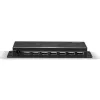 Lindy 7 Port USB 2.0 Metall-Hub, USB 2.0 Typ-B, USB 2.0, 480 Mbit/s, Schwarz, Metall, 1.8 m
