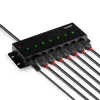 Lindy 7 Port USB 2.0 Metall-Hub, USB 2.0 Typ-B, USB 2.0, 480 Mbit/s, Schwarz, Metall, 1.8 m