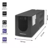 Qoltec UPS 53776 Line-Interactive 1,5 kVA 900 W 4 AC-Ausgänge