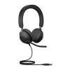 Jabra Evolve2 40 USB-A, MS Teams Stereo, Kabelgebunden, Büro/Callcenter, 20 - 20000 Hz, 188 g, Headset, Schwarz