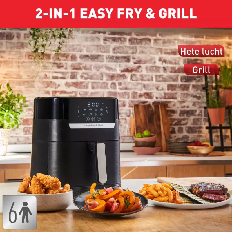 Tefal Easy Fry & Grill EY5058 Single 4,2 L Standgerät 1550 W Heißluftfritteuse Schwarz