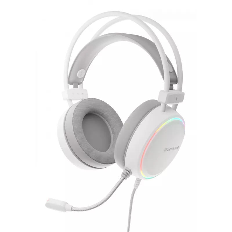 GENESIS NSG-2308 Kopfhörer/Headset Kabelgebunden Kopfband Gaming USB Typ-A Weiß