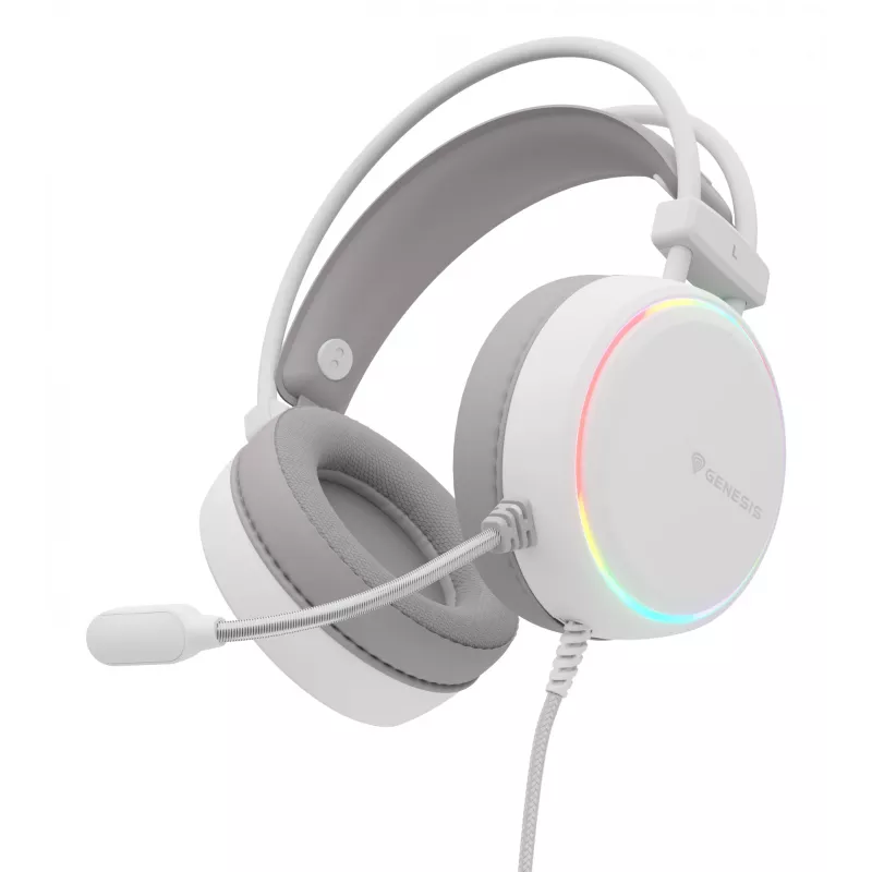 GENESIS NSG-2308 Kopfhörer/Headset Kabelgebunden Kopfband Gaming USB Typ-A Weiß